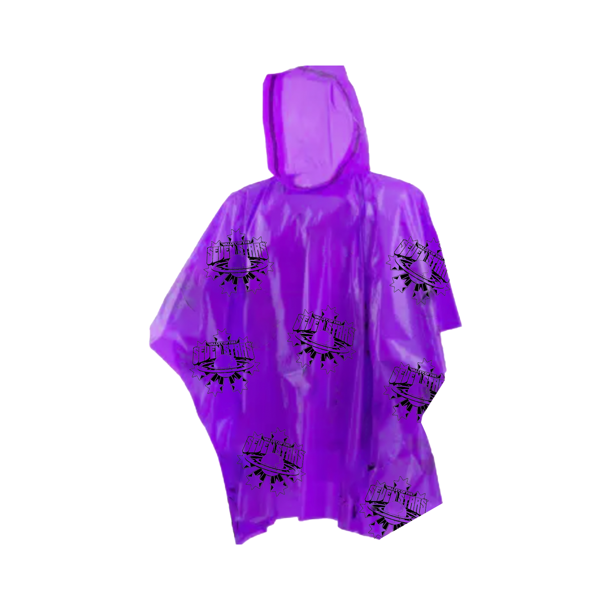 7S Starburst Rain Poncho in "just-in-case" Purple