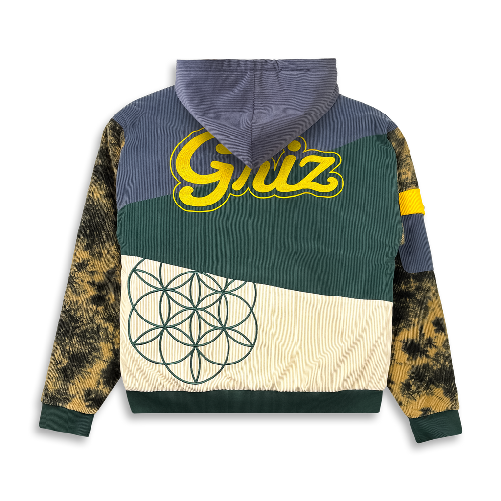 GRiZ - WILD-STYLE CORDUROY PATCHWORK SHERPA ZIP UP HOODIE