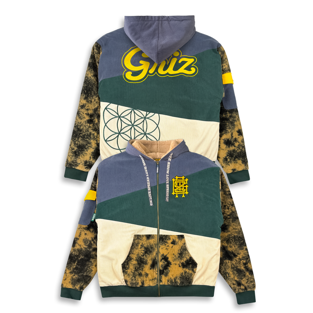GRiZ - WILD-STYLE CORDUROY PATCHWORK SHERPA ZIP UP HOODIE