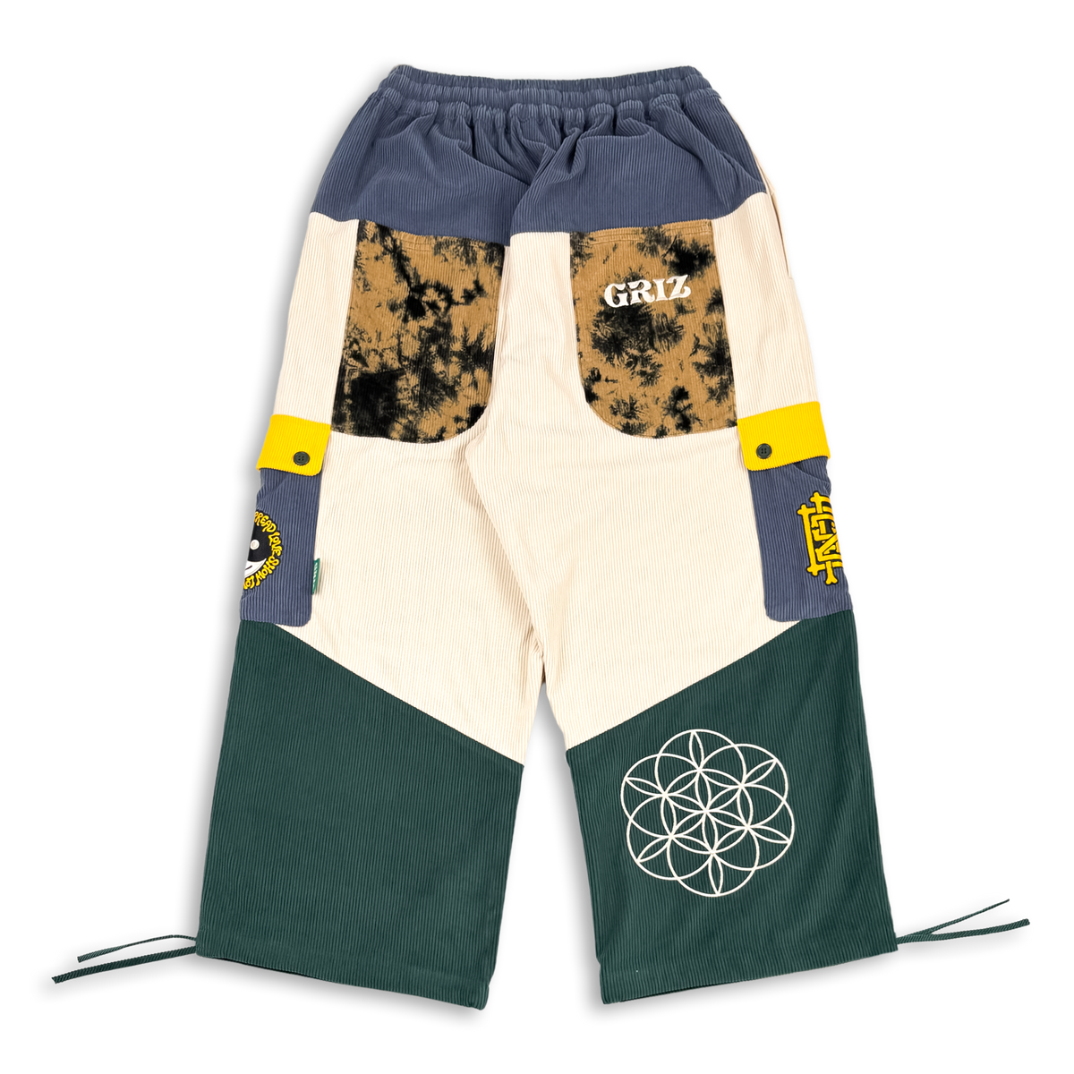 GRiZ - WILD-STYLE CORDUROY PATCHWORK HAREM SWEATPANTS