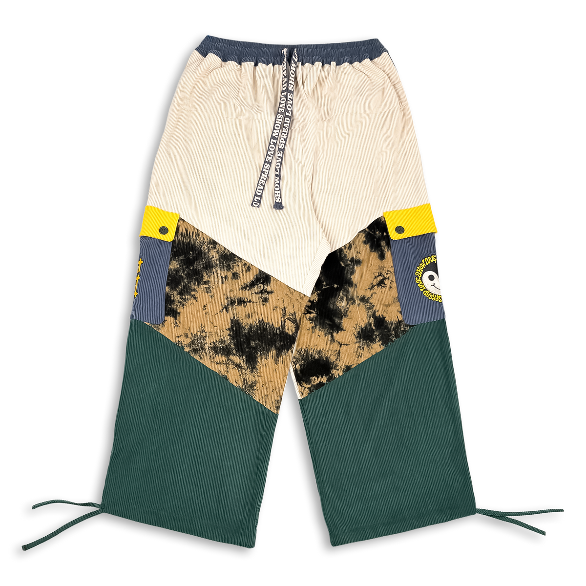 GRiZ - WILD-STYLE CORDUROY PATCHWORK HAREM SWEATPANTS