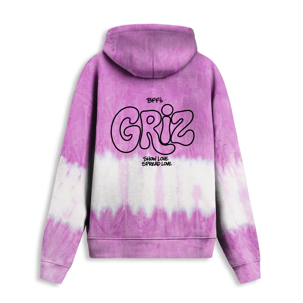 GRiZ - BFF'S HOODIE IN LAVENDER WAVE DYE
