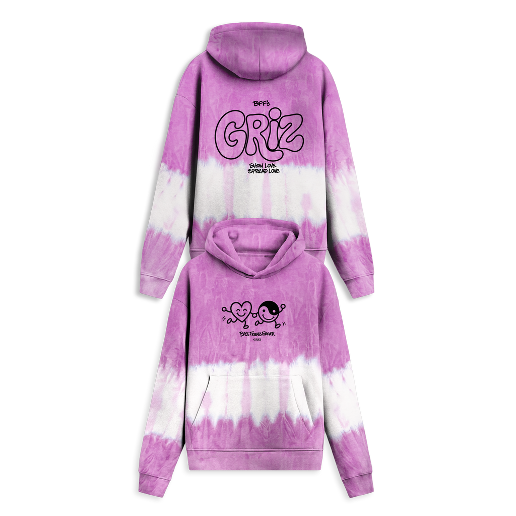 GRiZ - BFF'S HOODIE IN LAVENDER WAVE DYE