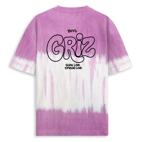 GRiZ - BFF'S TEE IN LAVENDAR WAVE DYE