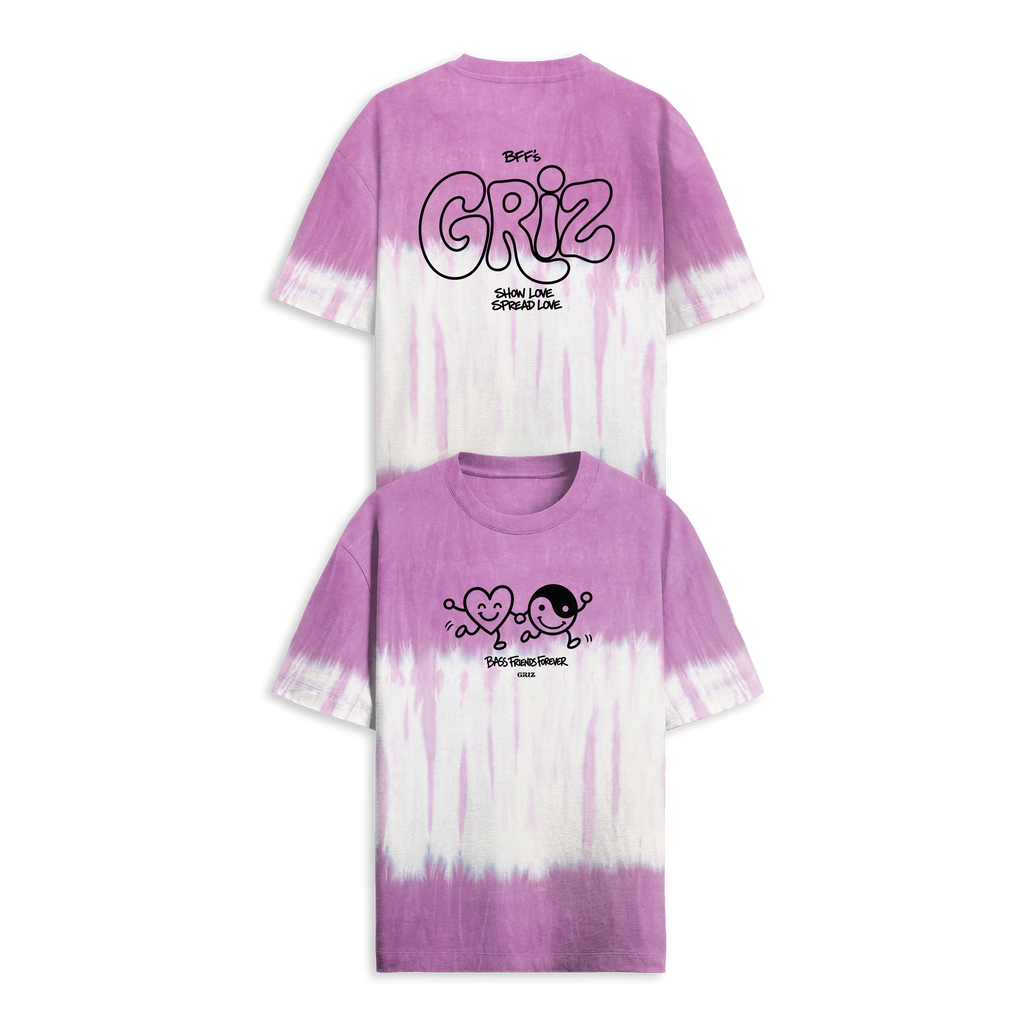 GRiZ - BFF'S TEE IN LAVENDAR WAVE DYE