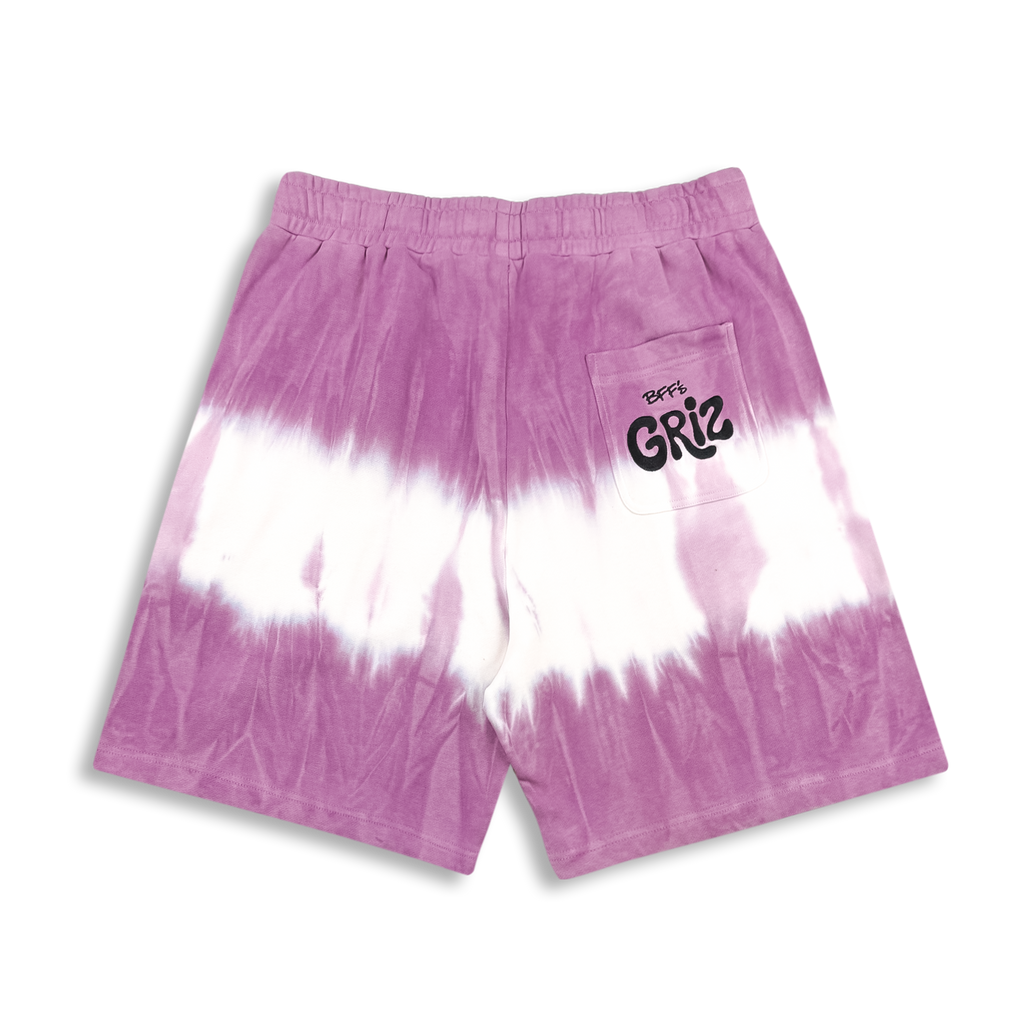 GRiZ - BFF'S SWEATSHORTS IN LAVENDER WAVE DYE