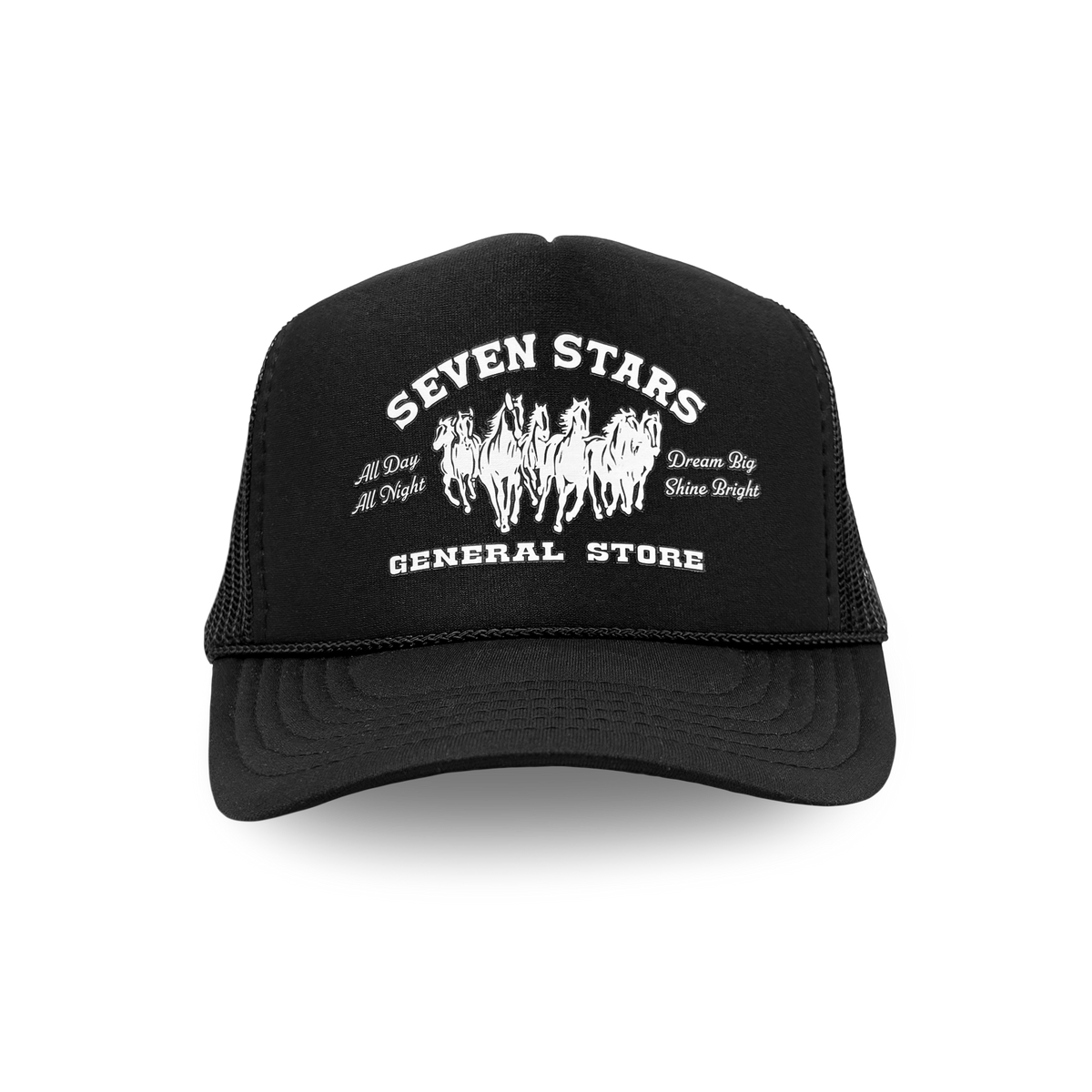 7S GENERAL STORE - CLASSIC LOGO TRUCKER HAT IN BLACK