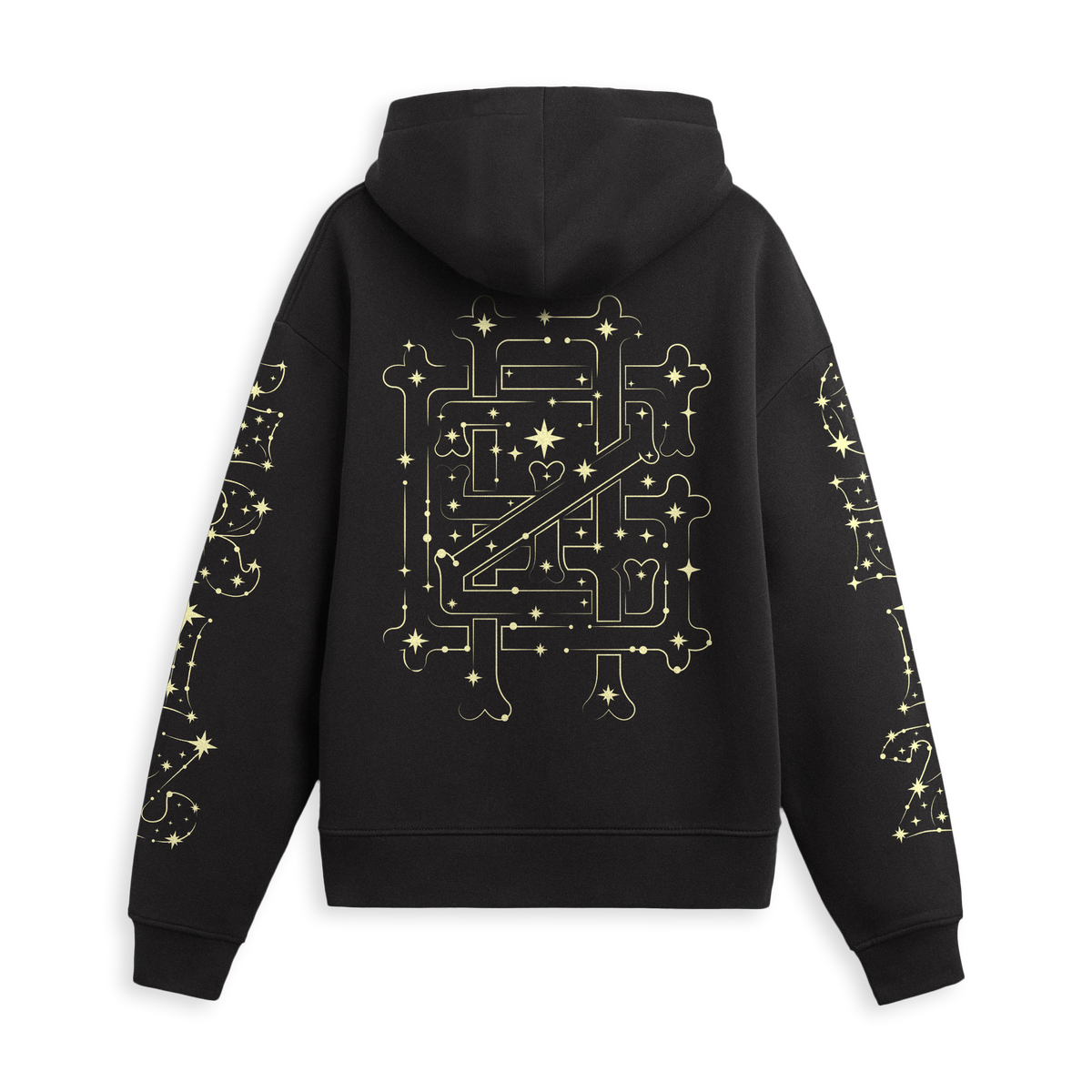 GRiZ - CONSTELLATIONS ZIP HOODIE IN BLACK