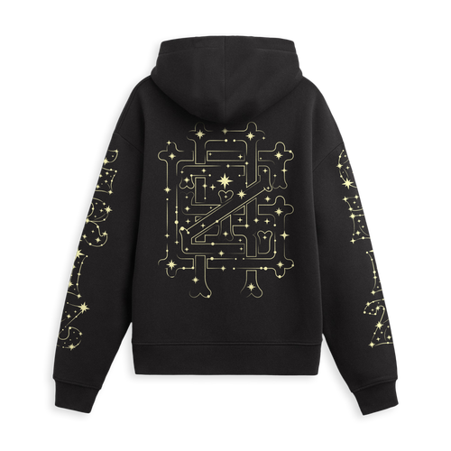 GRiZ - CONSTELLATIONS ZIP HOODIE IN BLACK