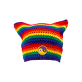 GRiZ - CROCHETED KITTY BEANIE IN RAINBOW DANCE