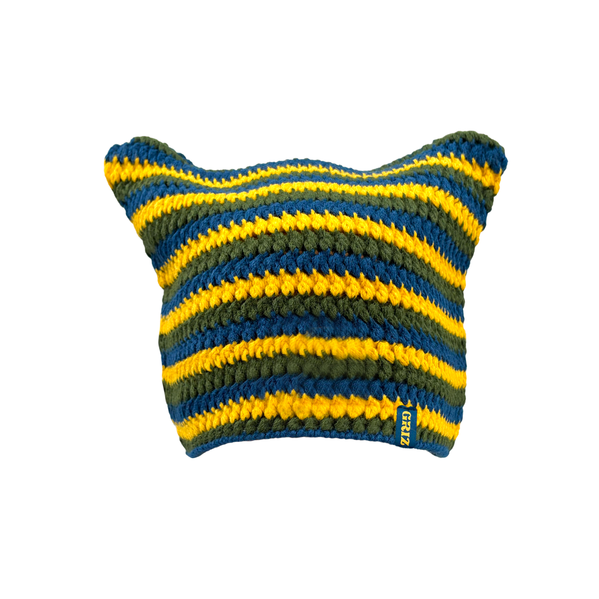 GRiZ - CROCHETED KITTY BEANIE IN SUNFLOWER DANCE