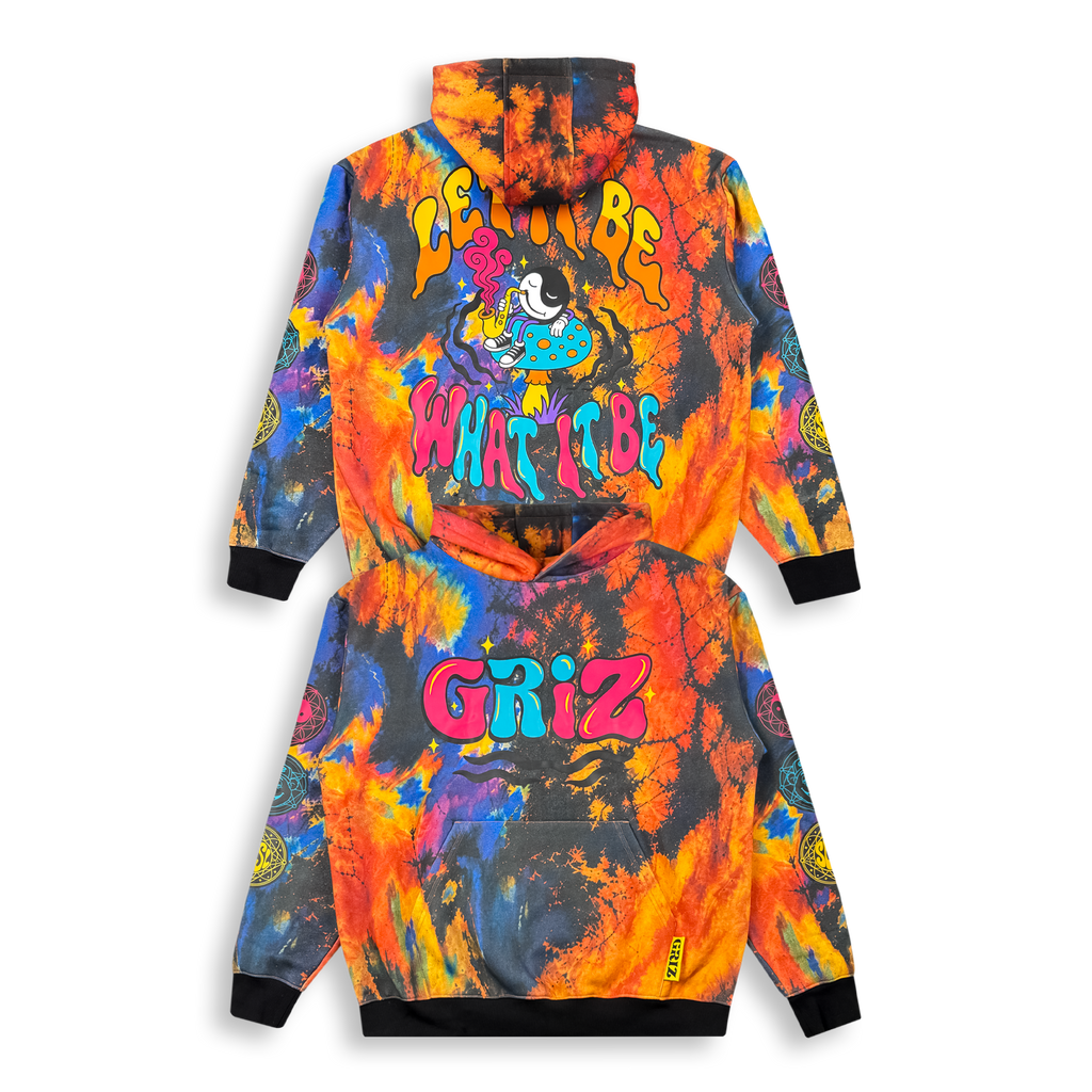 GRiZ - LET IT BE PULLOVER HOODIE IN SOLAR FLAIR DYE