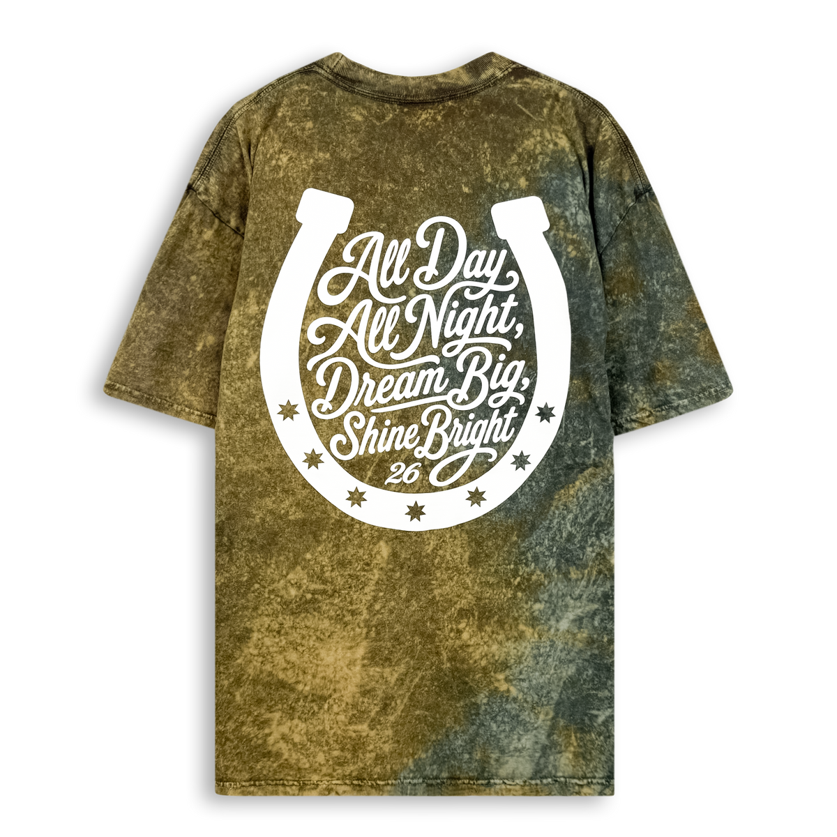 7S GENERAL STORE - CIRCLE LOGO TEE IN MINERAL WAVE DYE