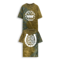 7S GENERAL STORE - CIRCLE LOGO TEE IN MINERAL WAVE DYE