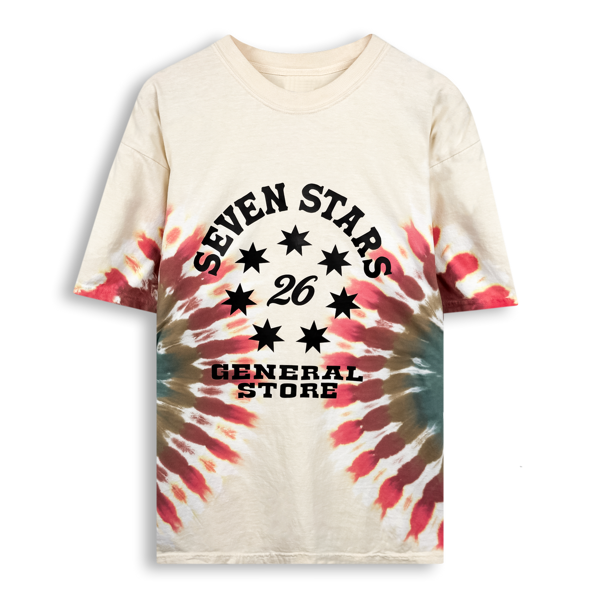 7S GENERAL STORE - CIRCLE LOGO TEE IN DESERT HOURGLASS DYE
