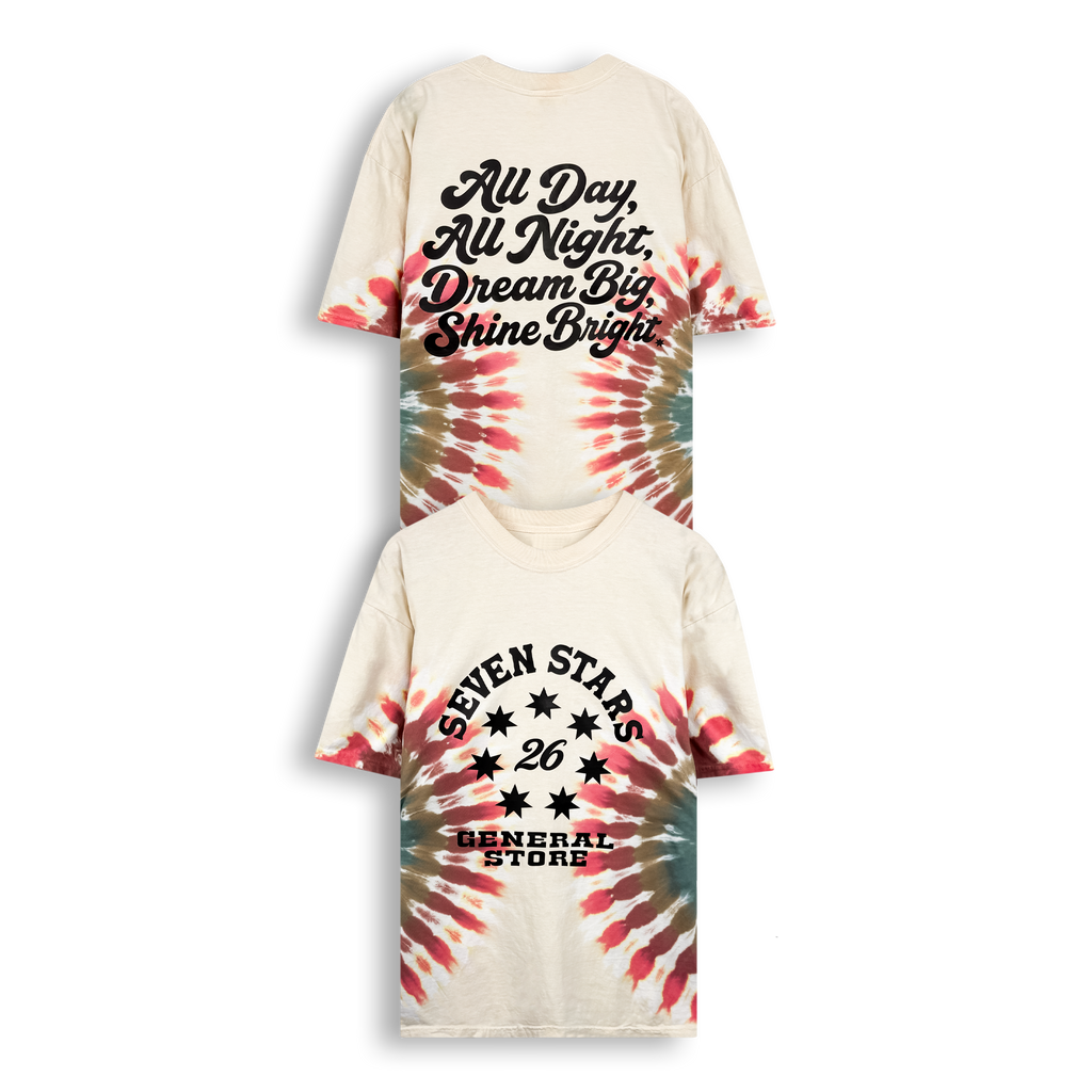 Round Lgoo 7S GENERAL STORE - CIRCLE LOGO TEE IN DESERT HOURGLASS DYE – Valley Of ...