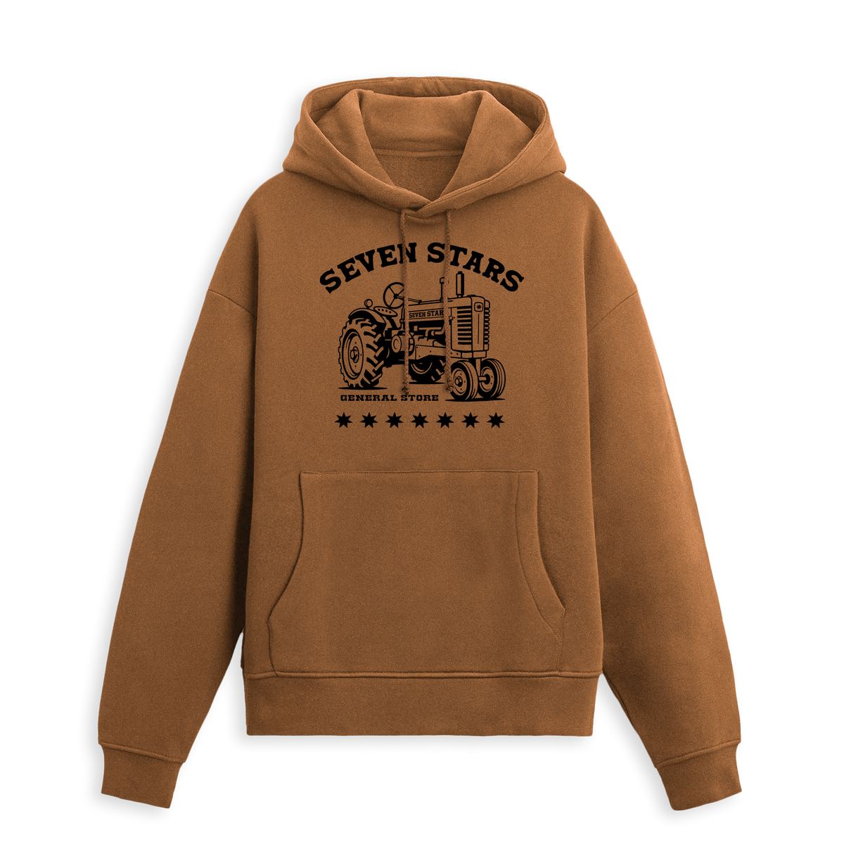 7S GENERAL STORE - TRACTOR HOODIE IN HAYBAIL BROWN