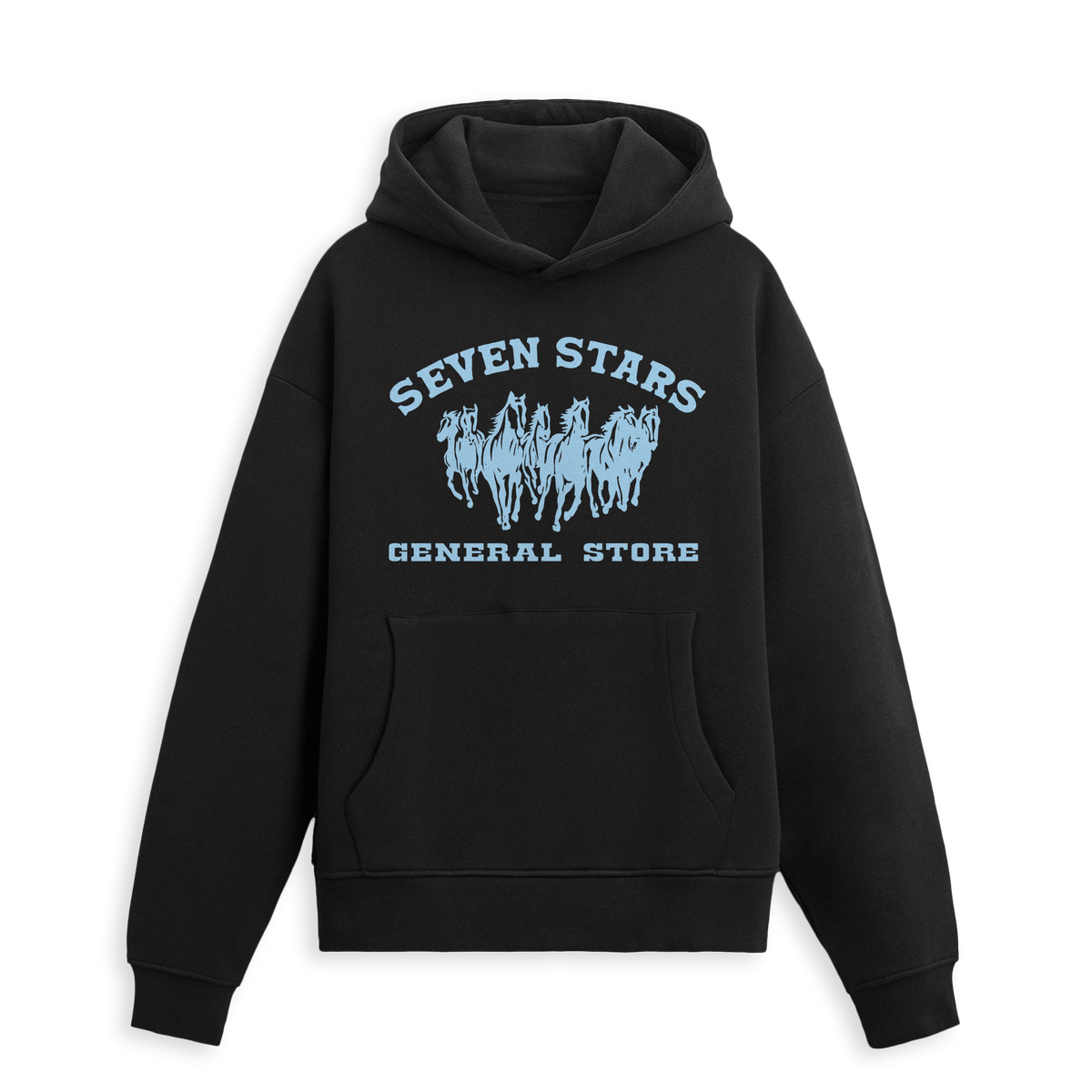 7S GENERAL STORE - CLASSIC LOGO HOODIE IN BLACK