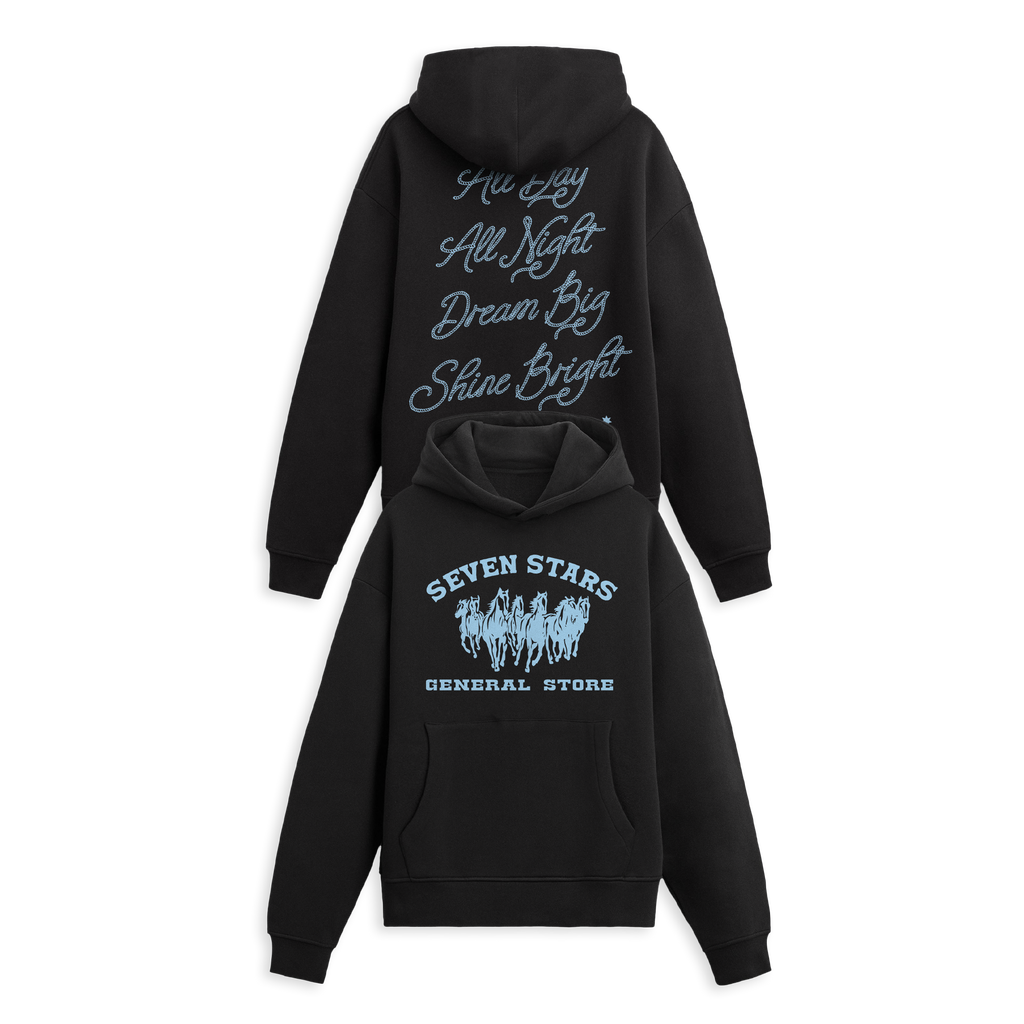 7S GENERAL STORE - CLASSIC LOGO HOODIE IN BLACK