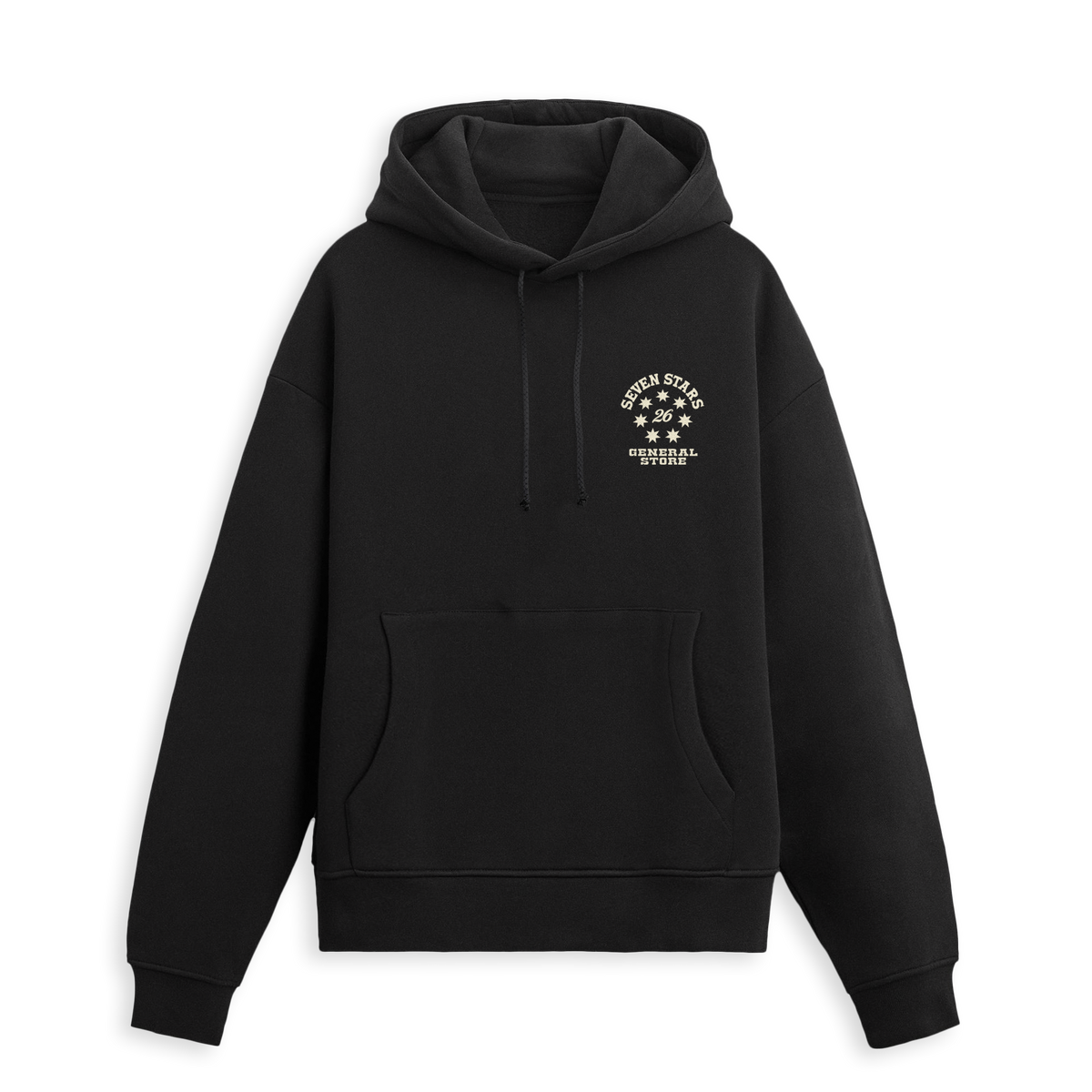 7S GENERAL STORE - CIRCLE LOGO HOODIE BLACK
