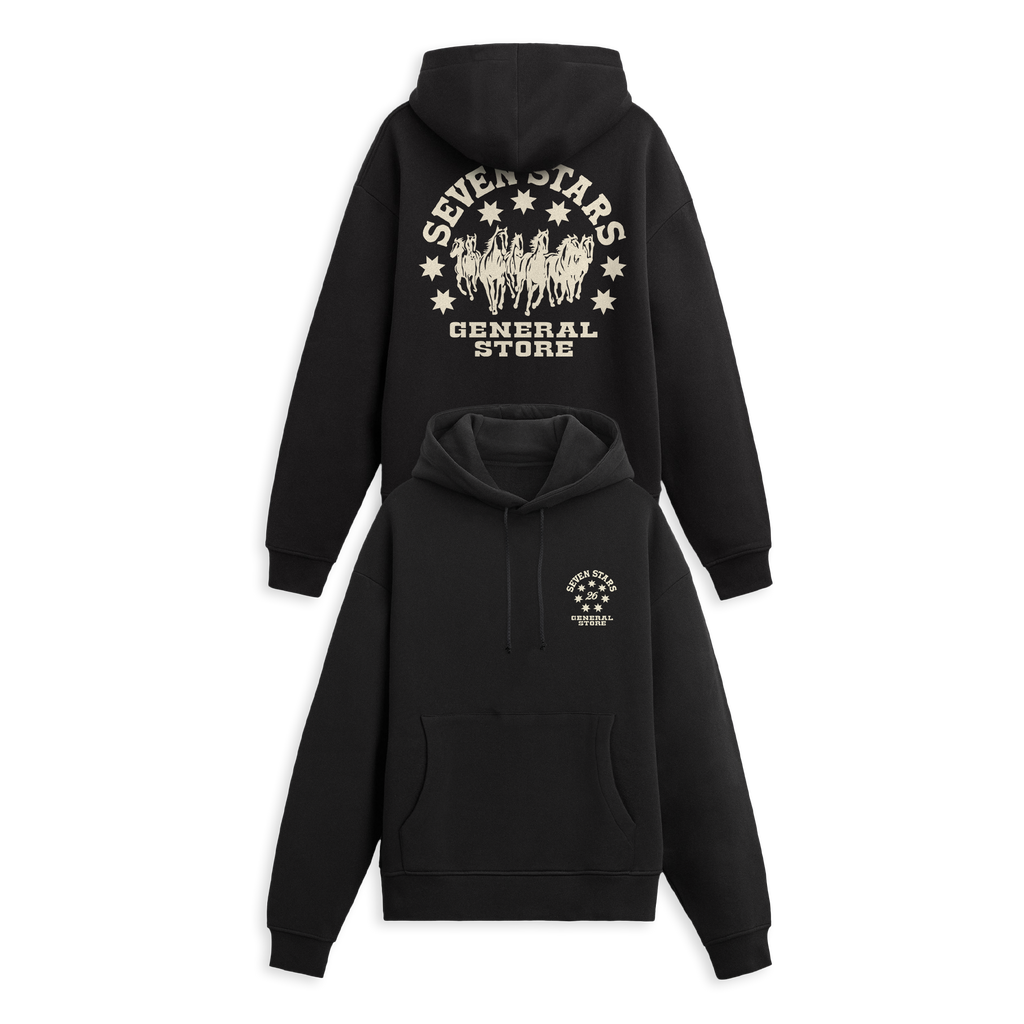 7S GENERAL STORE - CIRCLE LOGO HOODIE BLACK