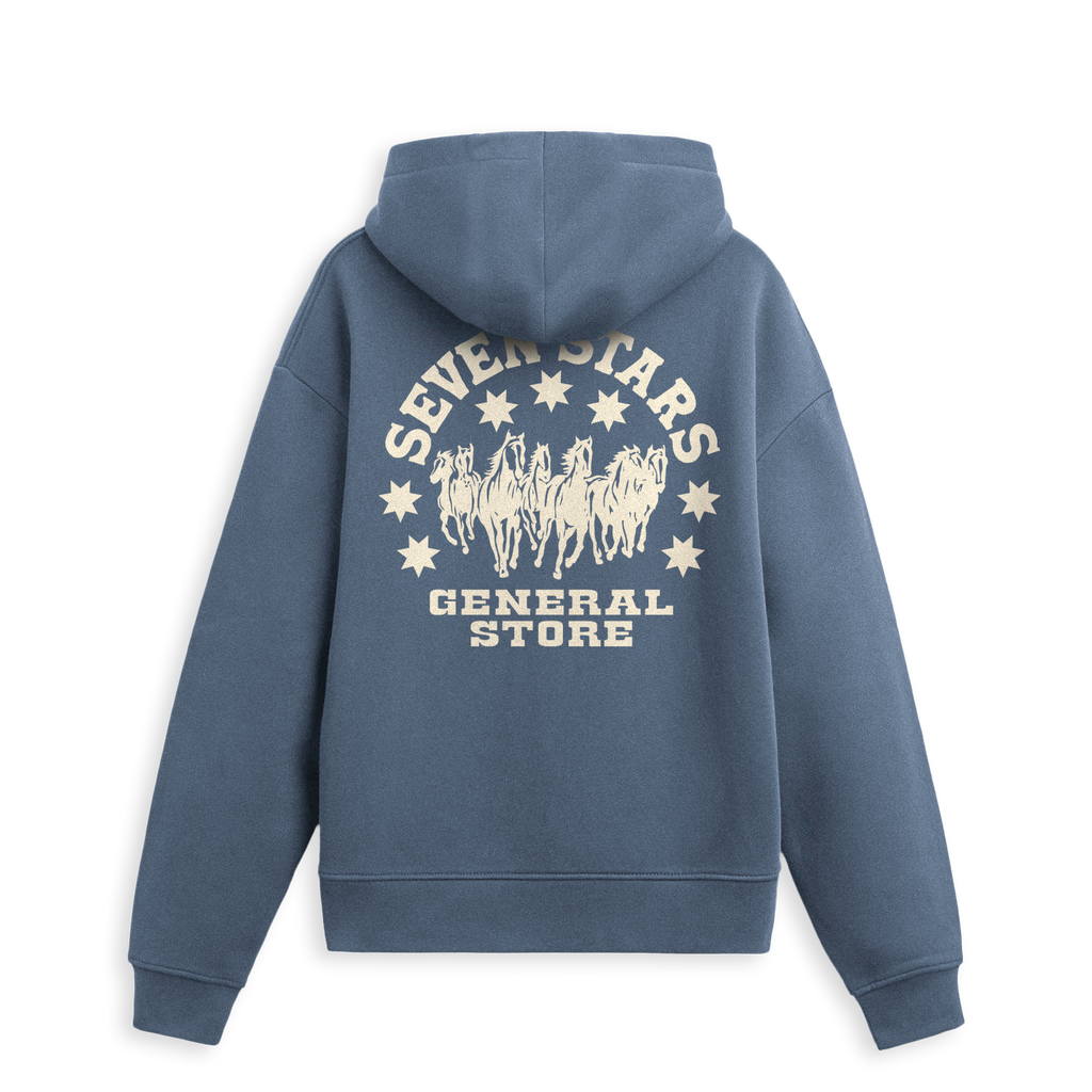 7S GENERAL STORE - CIRCLE LOGO HOODIE IN RAINY DAY