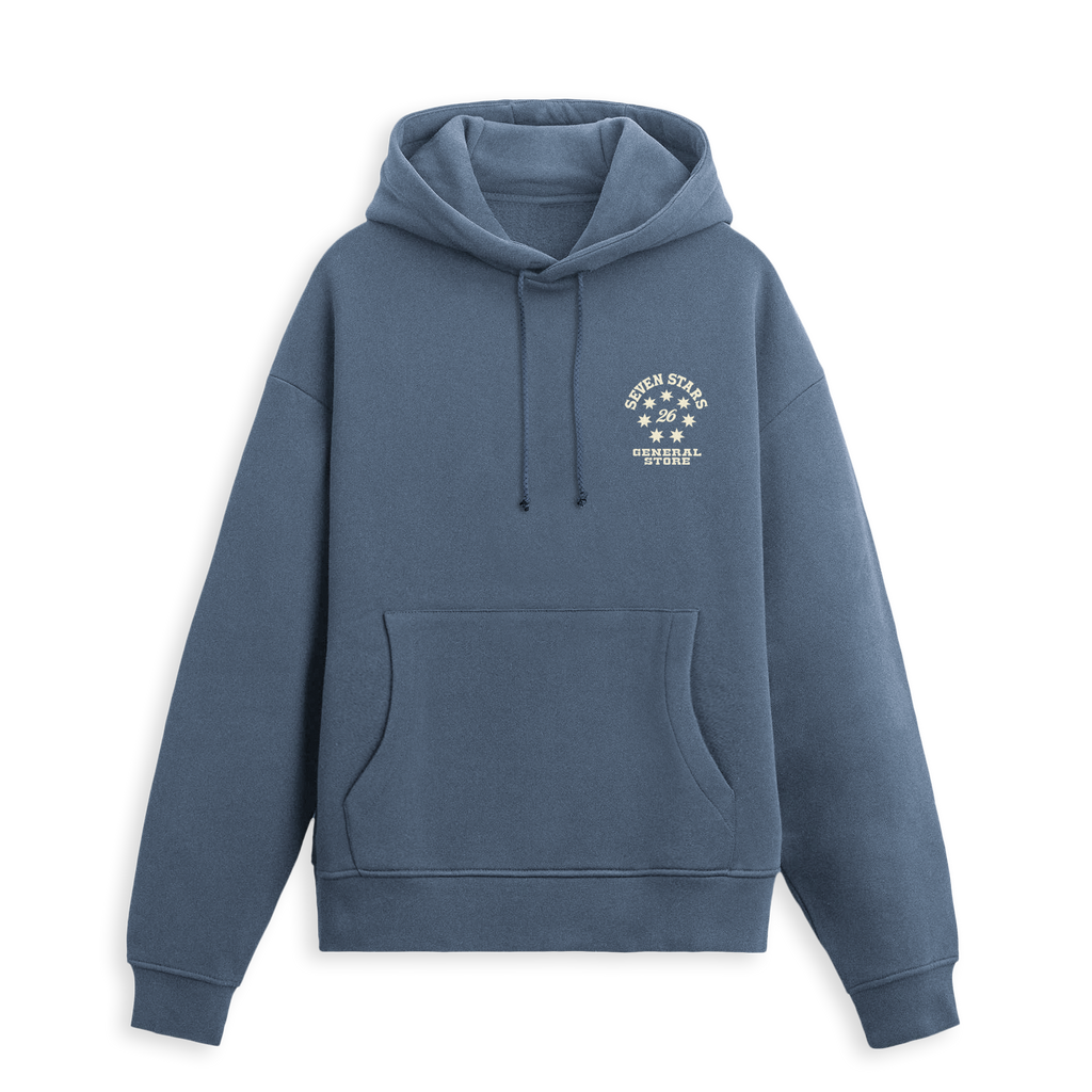 7S GENERAL STORE - CIRCLE LOGO HOODIE IN RAINY DAY