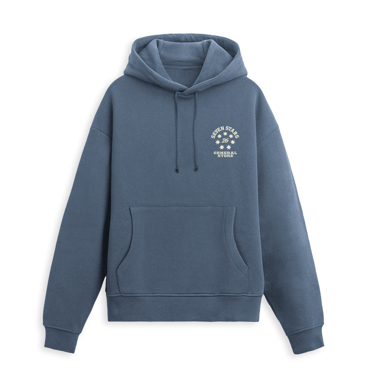 7S GENERAL STORE - CIRCLE LOGO HOODIE IN RAINY DAY