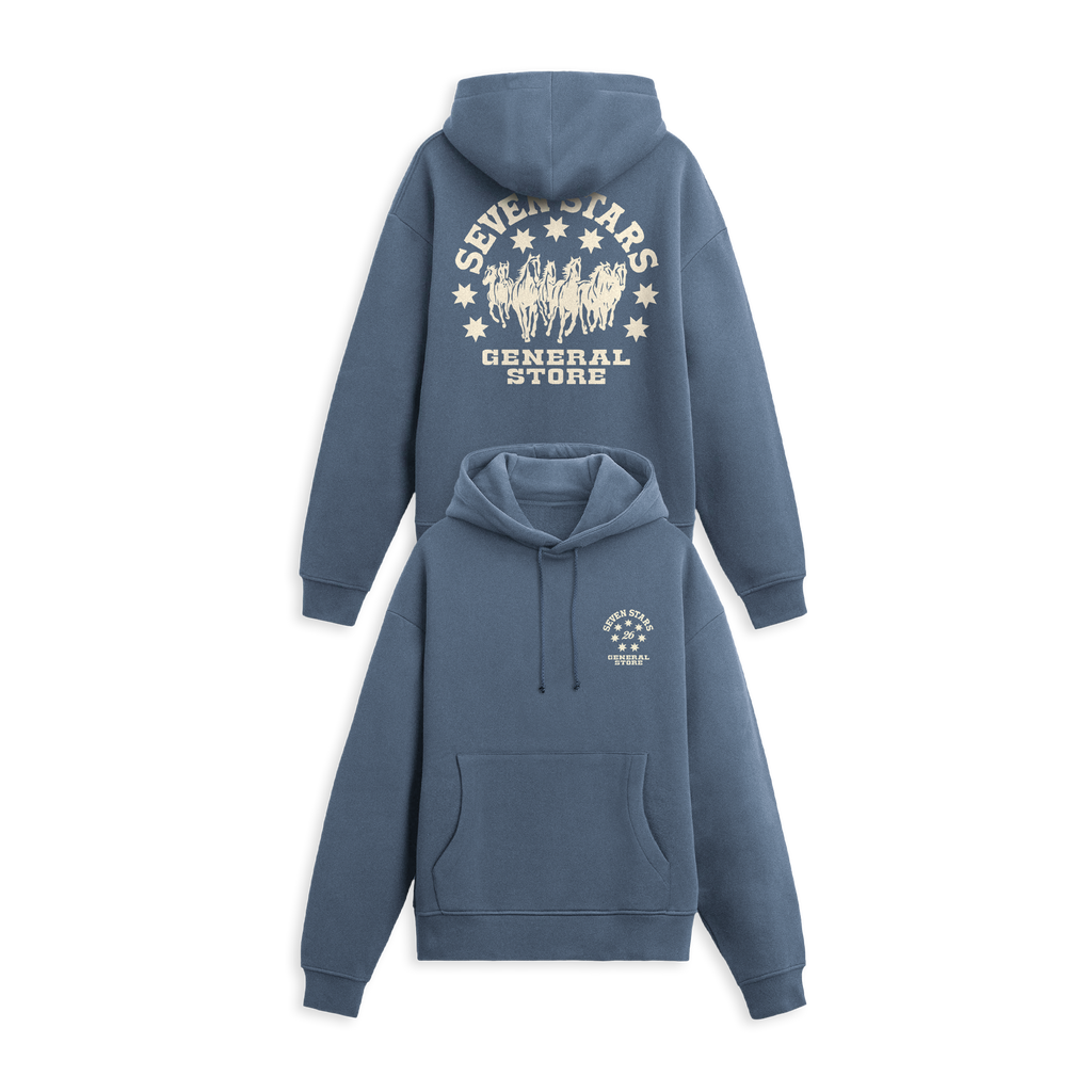 7S GENERAL STORE - CIRCLE LOGO HOODIE IN RAINY DAY