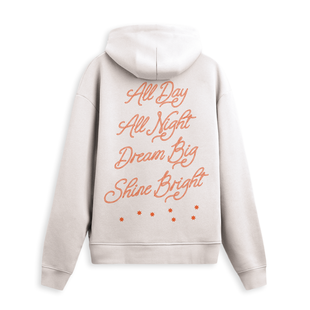 7S GENERAL STORE - CLASSIC LOGO HOODIE IN WHITE HEATHER