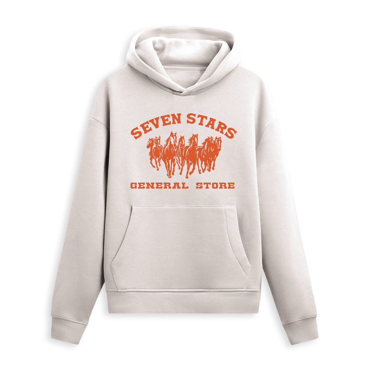 7S GENERAL STORE - CLASSIC LOGO HOODIE IN WHITE HEATHER