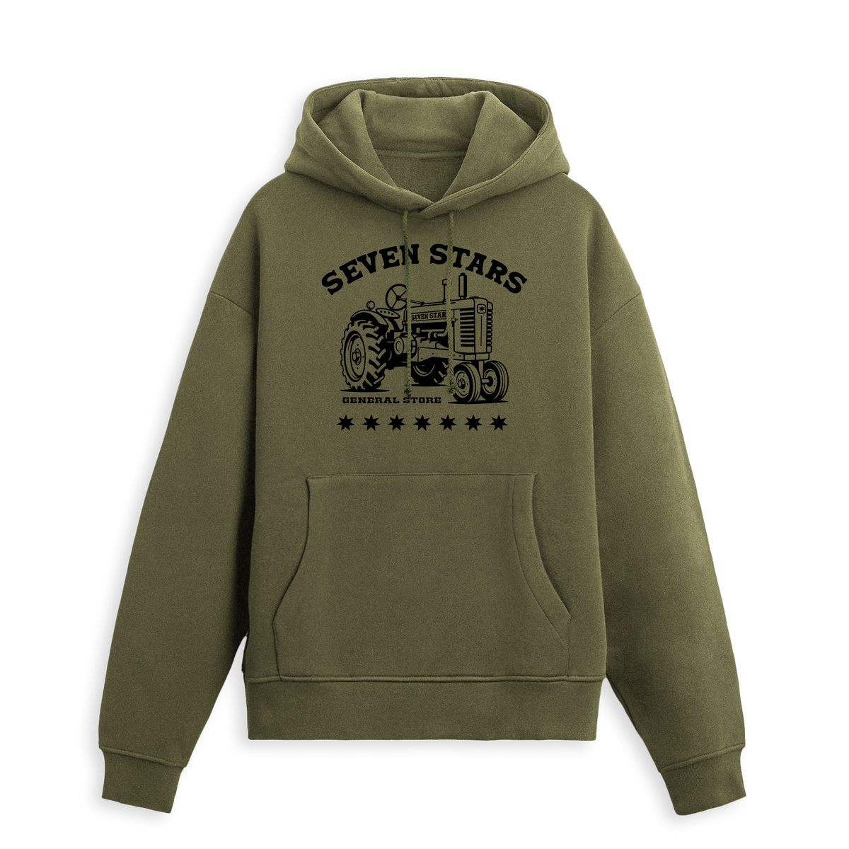 7S GENERAL STORE - TRACTOR HOODIE IN TURF GREEN
