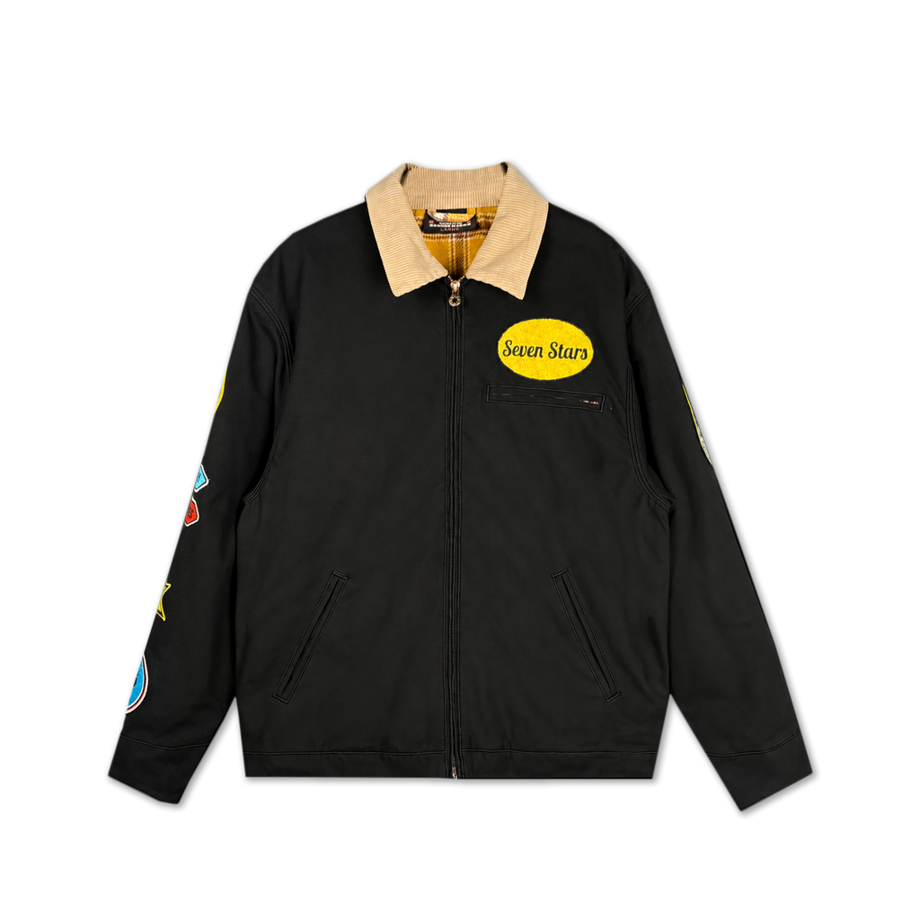 SEVEN STARS - '26 FLANNEL-LINED CANVAS ZIP CHORE JACKET
