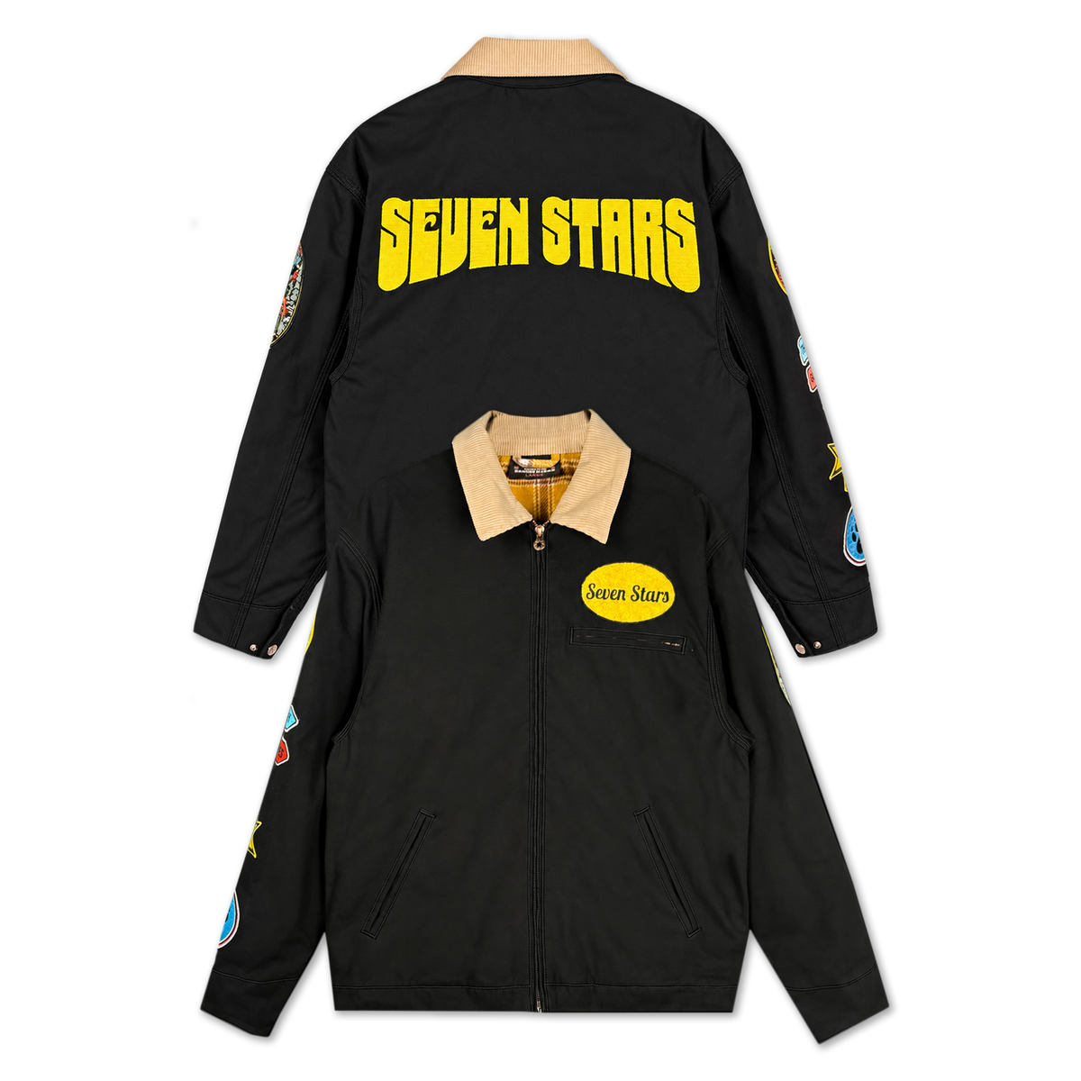 SEVEN STARS - '26 FLANNEL-LINED CANVAS ZIP CHORE JACKET
