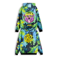 GRiZ - OURO-BEAROS PULLOVER HOODIE IN ACID SPLASH GREEN DYE