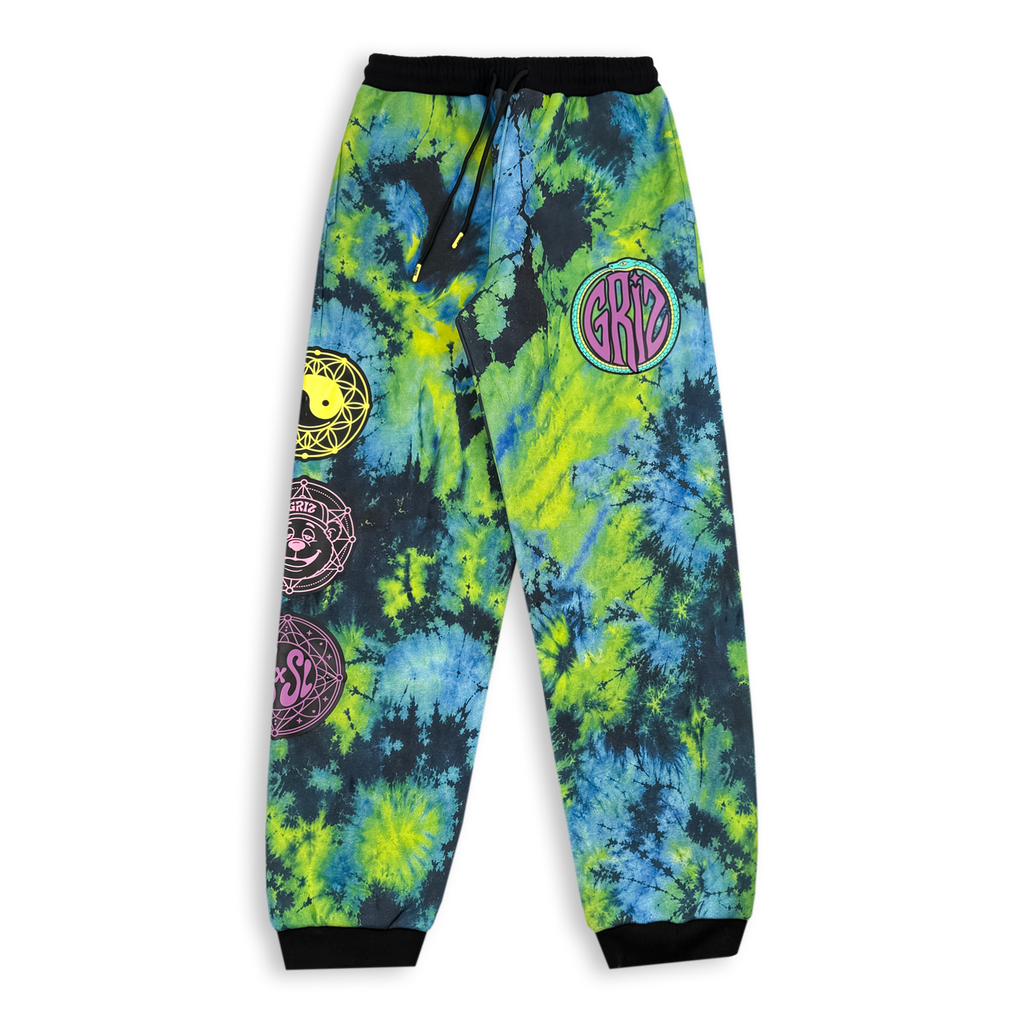 GRiZ - OURO-BEAROS SWEATPANTS IN ACID SPLASH GREEN DYE