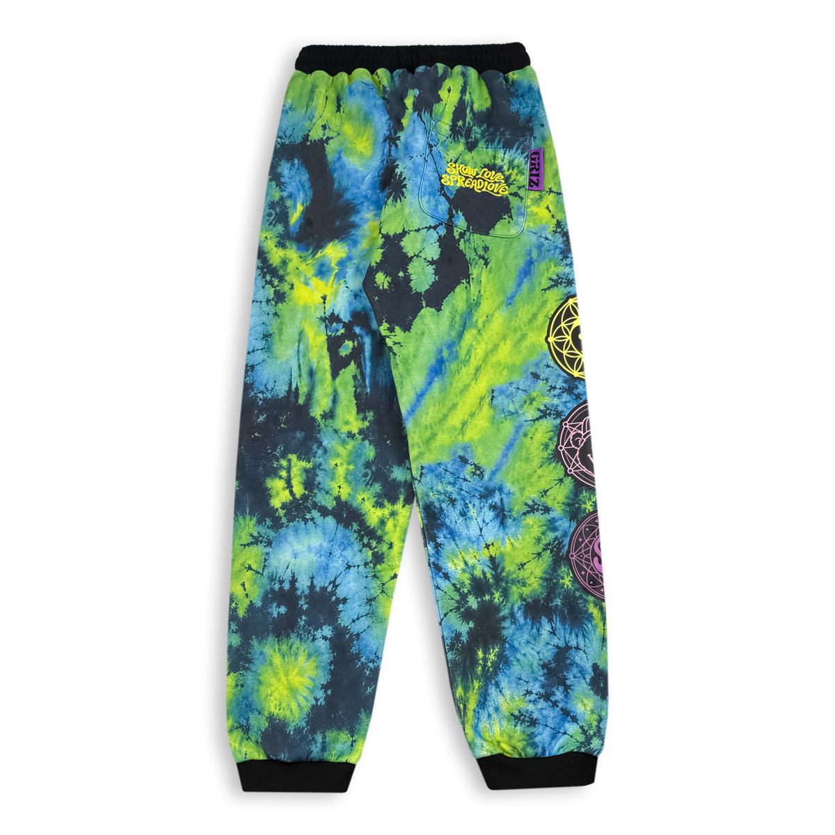 GRiZ - OURO-BEAROS SWEATPANTS IN ACID SPLASH GREEN DYE