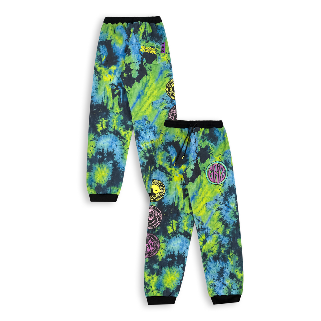 GRiZ - OURO-BEAROS SWEATPANTS IN ACID SPLASH GREEN DYE