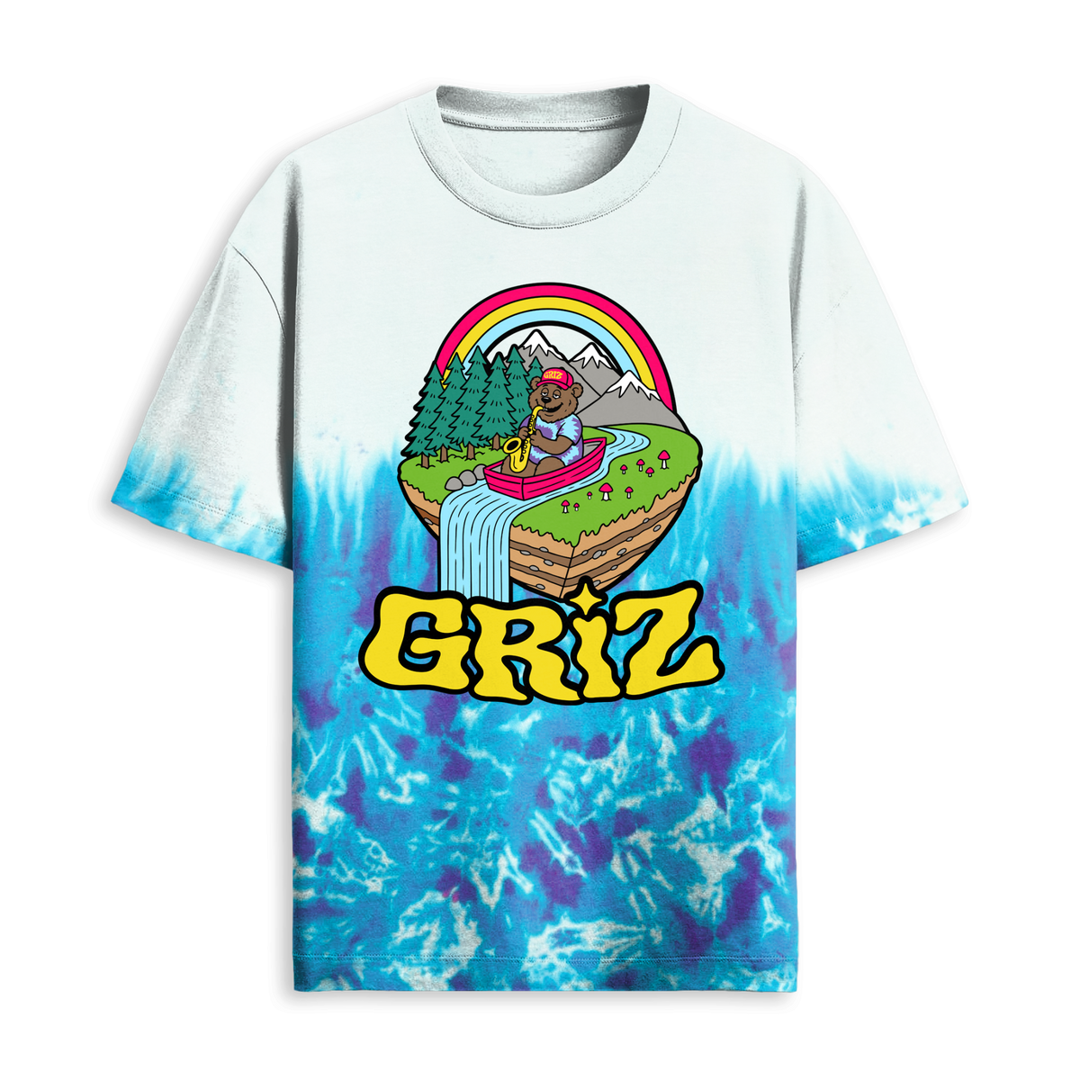 GRiZ - PLANET GRIZ TEE IN WATERFALL TIE DYE