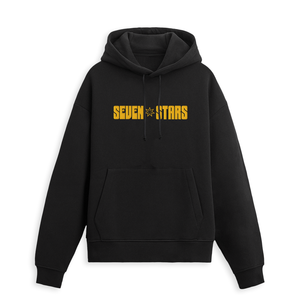SEVEN STARS - PIGGY BACK BEARS PULLOVER HOODIE IN BLACK