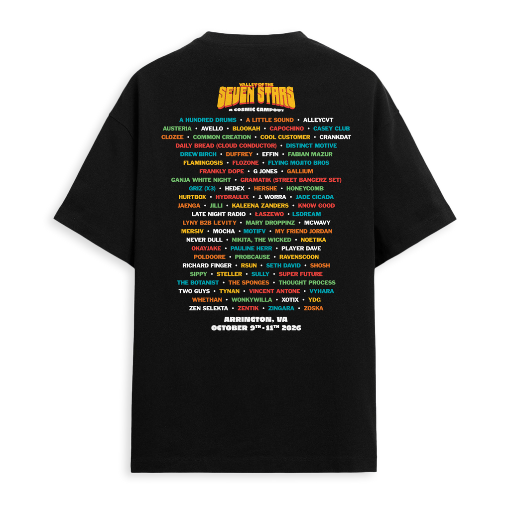 SEVEN STARS - '26 LINE UP TEE IN BLACK
