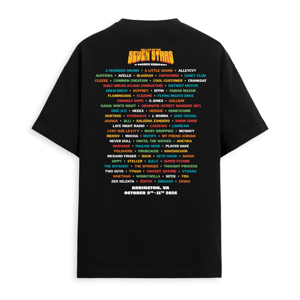 SEVEN STARS - '26 LINE UP TEE IN BLACK