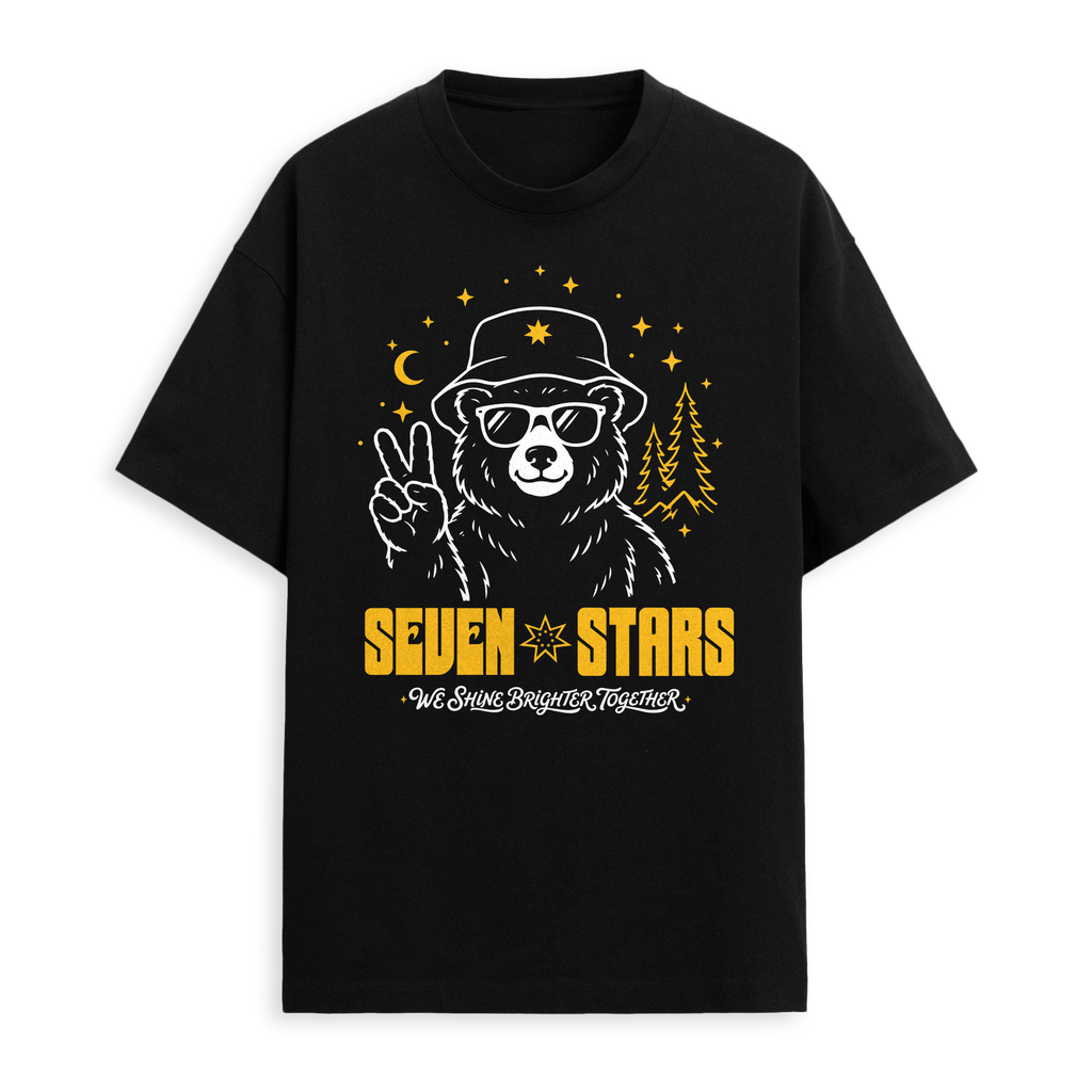 SEVEN STARS - '26 LINE UP TEE IN BLACK