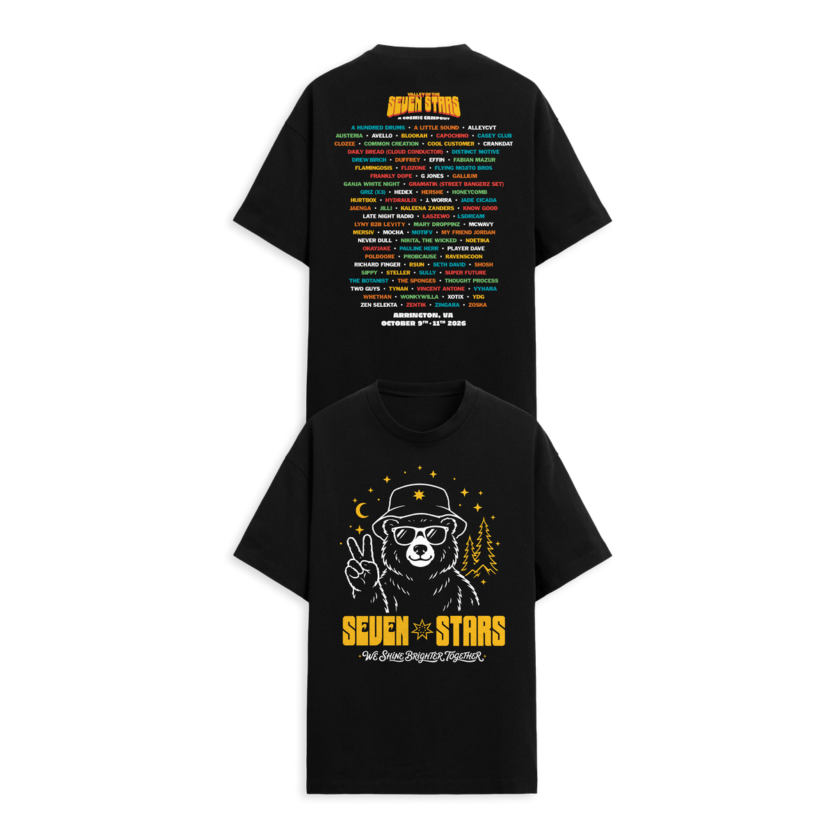 SEVEN STARS - '26 LINE UP TEE IN BLACK