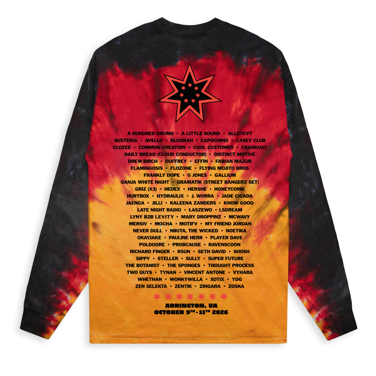 SEVEN STARS - BIG BEAR LINE UP LONG SLEEVE IN SUNRISE TIE DYE