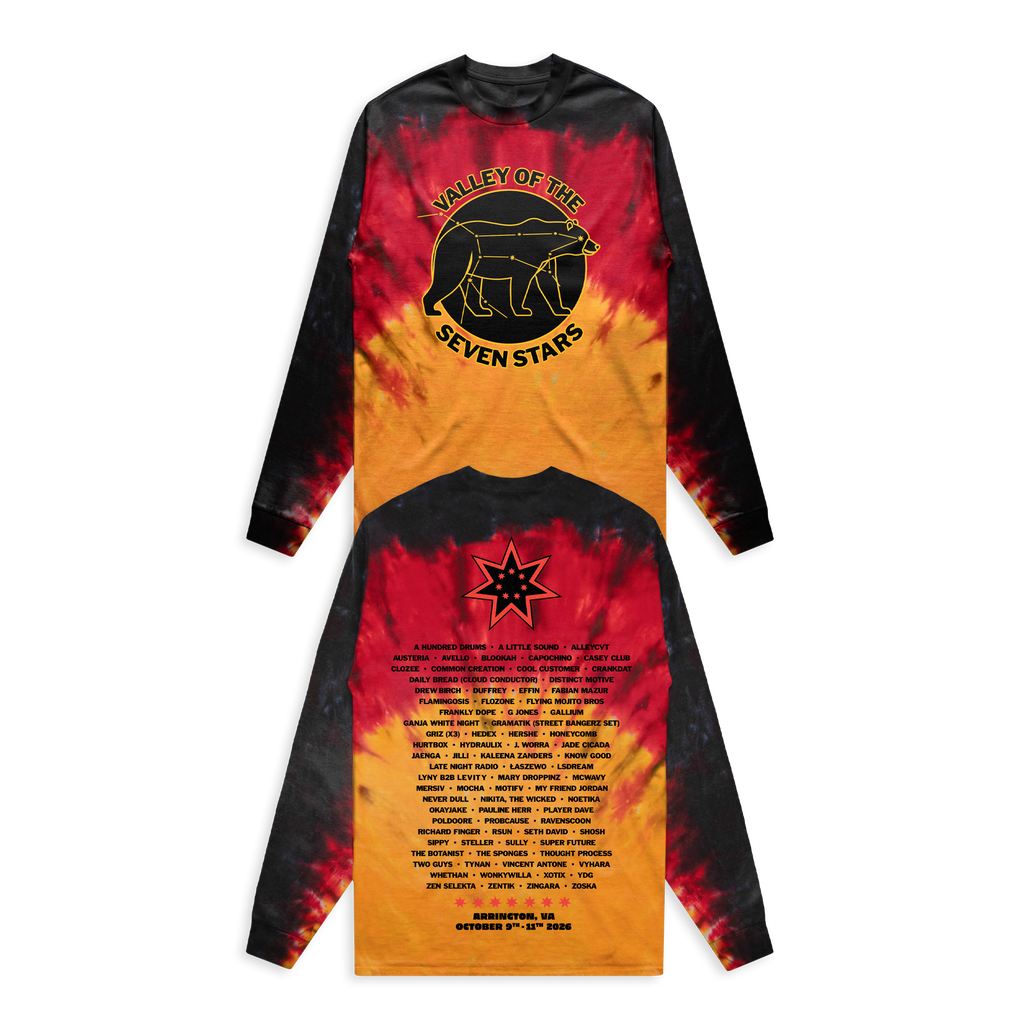 SEVEN STARS - BIG BEAR LINE UP LONG SLEEVE IN SUNRISE TIE DYE