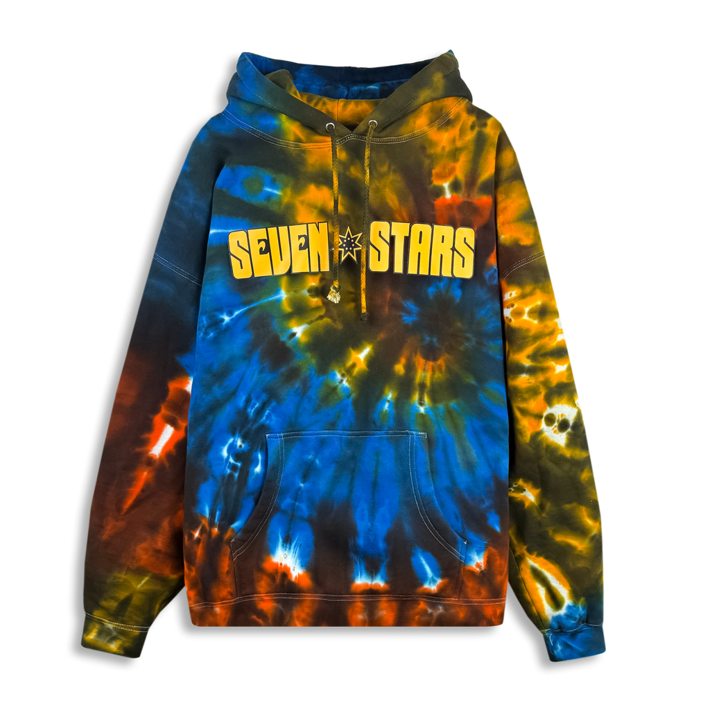 SEVEN STARS - PIGGY BACK BEARS PULLOVER HOODIE IN SOLSTICE SWIRL DYE
