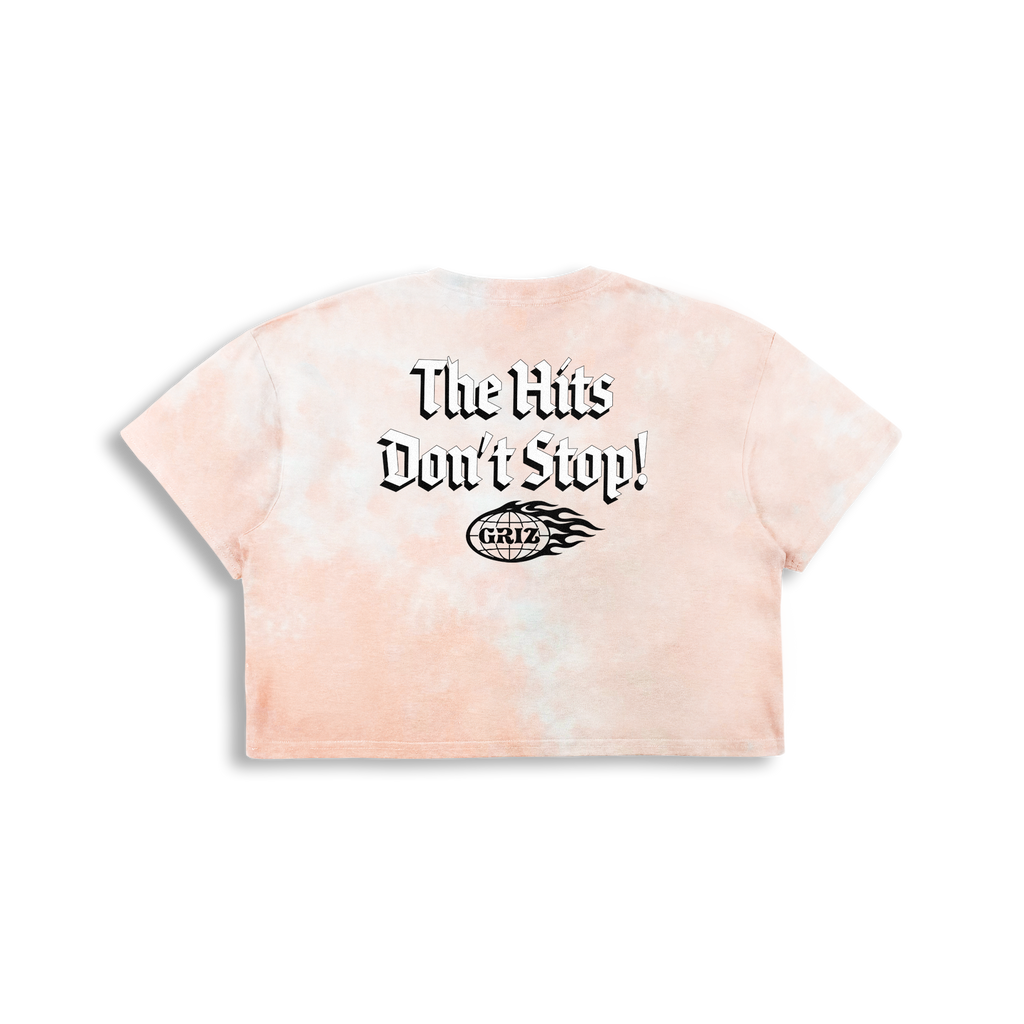 GRiZ - WHEN I'M HOT, ANGEL CROP TEE IN BURNOUT DYE